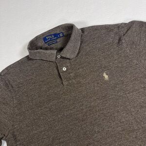 Polo Ralph Lauren Custom Slim Fit LS Polo Brown L
